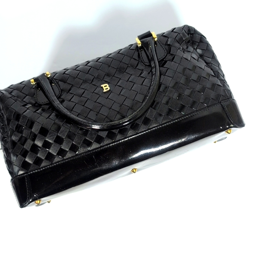 Bally Vintage Mini Basket Weave Boston Bag - Picture 13 of 15